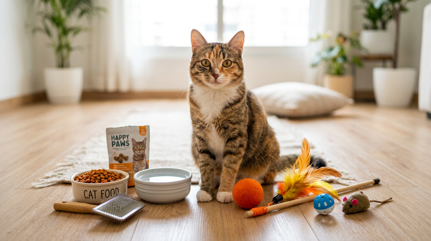 Cat food and essentials