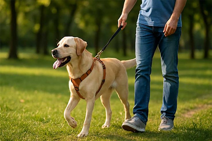 Professional dog walking service at home