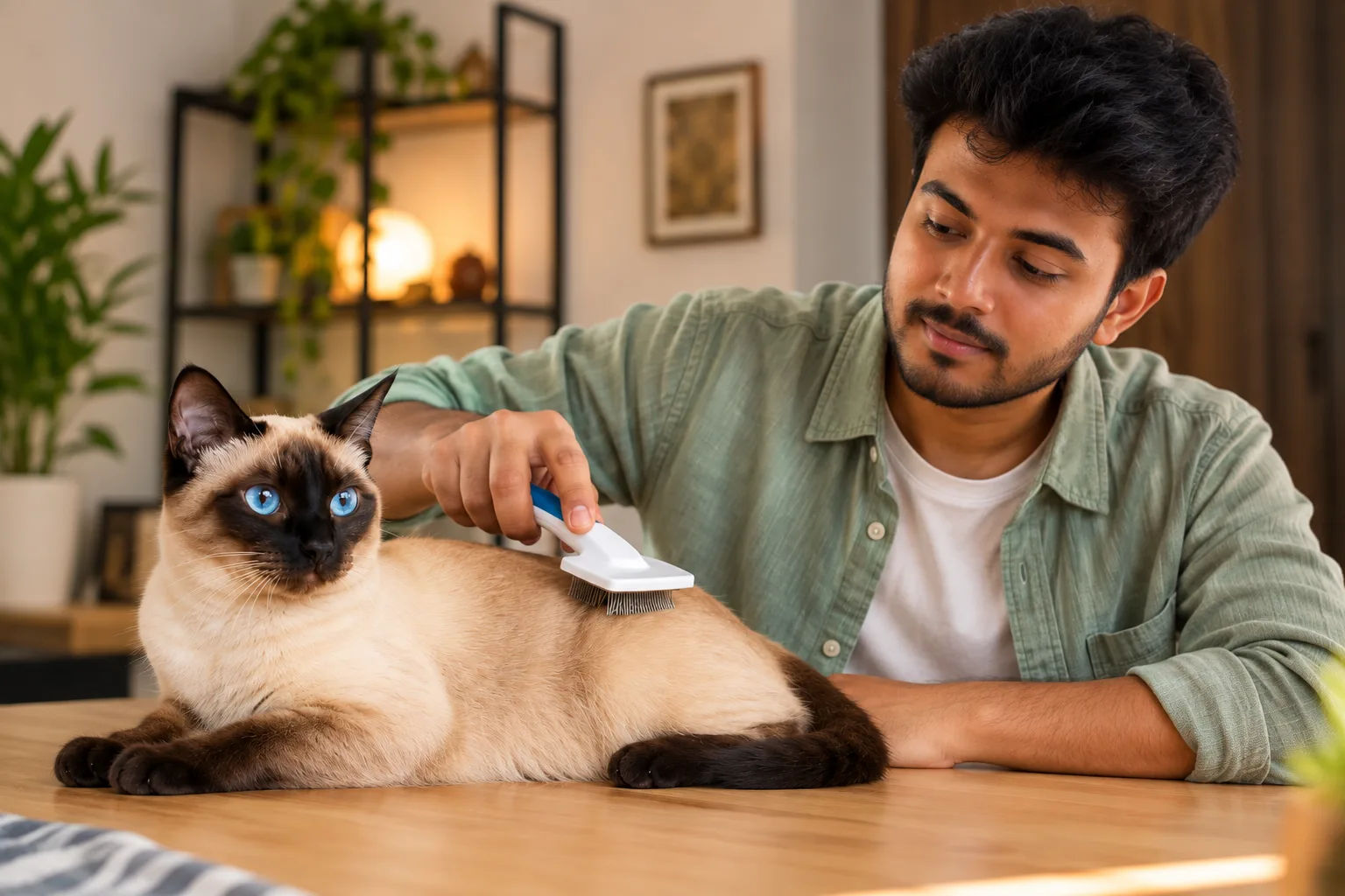 Siamese grooming